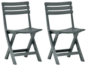 vidaXL Tuinstoelen inklapbaar 2 st kunststof groen