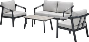 Garden Impressions Milou loungeset 4-delig - donker grijs