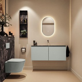 Mondiaz Ture DLux toiletmeubel 120cm greey met wastafel lava midden zonder kraangat