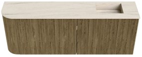 Mondiaz Joya DLux 110cm toiletmeubel ronding links dusk met wastafel faye rechts 1 kraangat meli