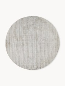 Rond handgeweven viscose vloerkleed Jane