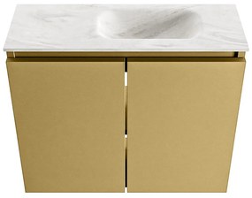 Mondiaz Ture DLux toiletmeubel 60cm oro met wastafel ostra rechts zonder kraangat