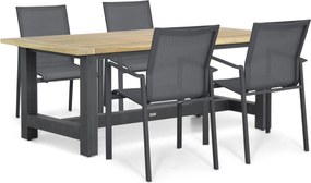 Tuinset 4 personen 200 cm Aluminium Grijs Lifestyle Garden Furniture Timo/San