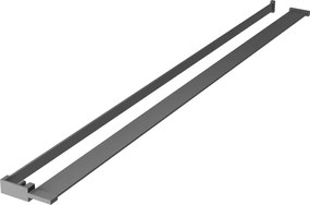 Mexen plank voor douchewand met handdoekenrail, gun metal - 800-02-95