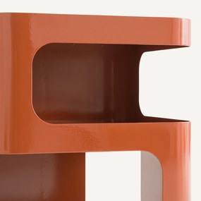 Nachtkastje van staalmetaal, 2 nissen, Sandoval