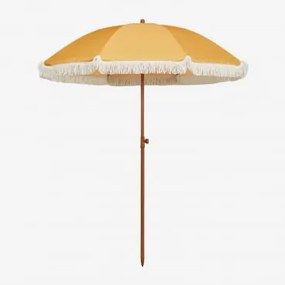 Parasol Ø175 Cm Van Stof En Staal Miska Geel – Curry - Sklum