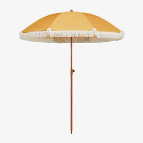 Miska Ø175 Cm Parasol Van Stof En Aluminium Geel – Curry - Sklum