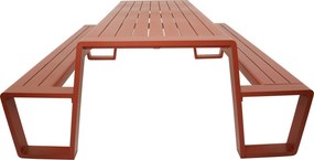 Lesli Living  Picknickset-Estilo-Rood-Aluminium-220cm-Lesli Living