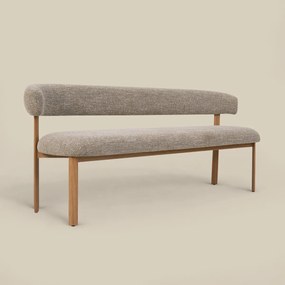 Eetkamerbank Eiken Met Grove Stof 180 Cm