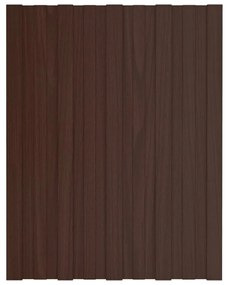 vidaXL Dakpanelen 36 st 60x45 cm gegalvaniseerd staal bruin