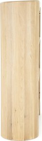 Wandkast Eiken Met Wit Marmer - 120x40x140cm.