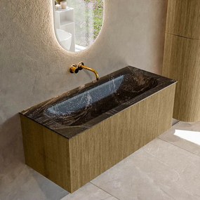Mondiaz Kurve-dlux 110cm badmeubel dusk met 1 lade en wastafel big medium midden zonder kraangat lava