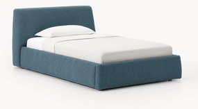 Bouclé eenpersoonsbed Cloud met opbergruimte