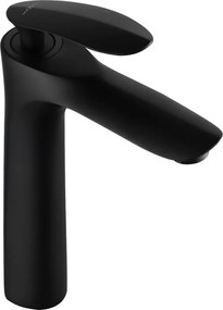 Mexen Lily hoge wastafelkraan, zwart - 73610-70