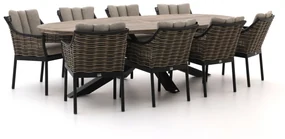 Apple Bee Milou/ROUGH-Y Ellips 280cm dining tuinset 9-delig