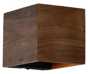 Smart wandlamp walnoot hout incl. Wifi G9 - Transfer