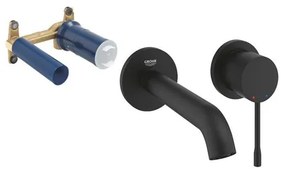 GROHE Essence Wastafelkraan Inbouw - inbouwdeel - uitloop 18.3cm - M-size - Phantom Black SW901522/SW28941