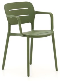 Dining tuinstoel | Forza  Pazzia | Kunststof | Groen | Stapelbaar | Kees Smit Tuinmeubelen