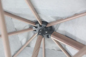 Zweefparasol  3x3m S2 Excellent (incl. voet + hoes) Grijs-antraciet Camello Luna