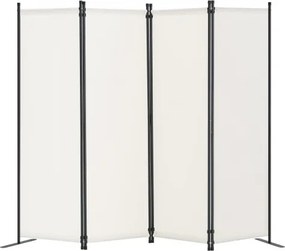 VEVOR Room Divider Scheidingswand 4-delig scherm Vouwscherm voor kantoor Slaapkamer Eetkamer Studeerkamer Balkon Vrijstaande kamerverdeler (228 x 45 x 172,5 cm), Wit