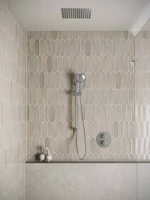 Saniclear Cube inbouw regendouche rond met inbouw douchekop 30x30cm, glijstang en 2 standen handdouche RVS