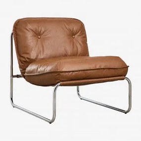 Set Van 2 Gestoffeerde Fauteuils Matilda Kunstleren Kameel Vintage - Sklum