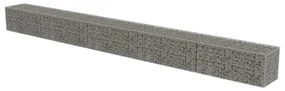 vidaXL Schanskorfmuur met deksels 600x50x50 cm gegalvaniseerd staal