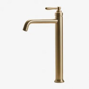 Alejandra Wastafelmengkraan Van Messing Geborsteld Goud & ↑35 Cm - Sklum
