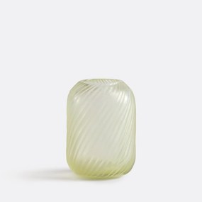 Vaas in geribbeld glas H13 cm, Azea