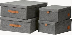 Opbergdozen met deksel Premium, 4-delig