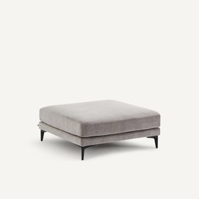 Voetensteun van stonewashed fluweel, MODERNISTE, ontwerp Emmanuel Gallina