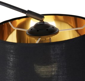 Smart booglamp met dimmer zwart met goud incl. Wifi A60 - Arc Basic Modern E27 Binnenverlichting Lamp