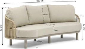 Stoel en Bank Loungeset 5 personen Rope Zand/Beige  Coco Amici