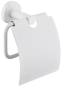 Best Design White toiletrolhouder met klep wit mat