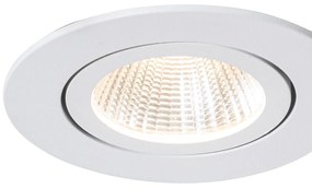 Set van 6 inbouwspots wit 6,8cm incl. LED 750 lm dimbaar IP23 - Gaius Binnenverlichting Lamp