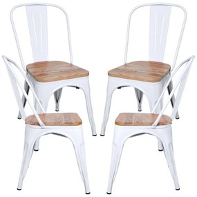 Pakket 4 Stoelen Torix Natuurlijk Hout