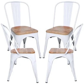 Pakket 4 Stoelen Torix Natuurlijk Hout