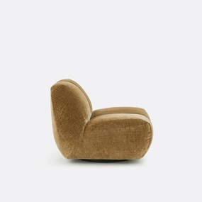 Draaibare fauteuil, vintage ribfluweel, Nuria