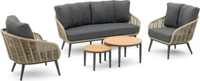 Stoel en Bank Loungeset 5 personen Aluminium/rope Grijs  Coco Vinci/Toscane