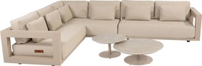 Boaz Metropolitan hoek loungeset 5 delig keramiek latte 4 Seasons Outdoor
