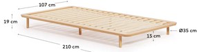 Kave Home Anielle Bedframe Zonder Hoofdbord Hout 90x200 Cm