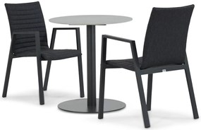 Bistroset 2 personen 70 cm Aluminium/textileen Grijs Osmen Joliet/Como