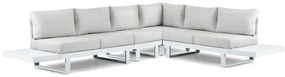Hoek loungeset 6 personen Aluminium Wit Lifestyle Garden Furniture Lorenzo