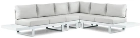 Hoek loungeset 6 personen Aluminium Wit Lifestyle Garden Furniture Lorenzo