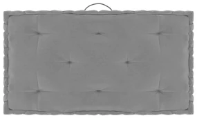 vidaXL Palletvloerkussen 73x40x7 cm katoen grijs