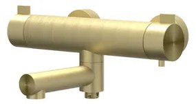 IVY Tribe Badthermostaatkraan opbouw - draaibare baduitloop - omstel - RVS316 - geborsteld mat goud PVD 6301022