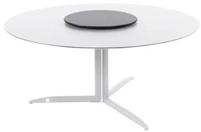 4 Seasons Outdoor Embrace Lazy Susan met HPL blad Ø 58 cm slate grey Tuintafel antraciet weerbestendig