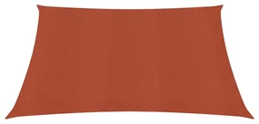 vidaXL Zonnezeil 160 g/m² 2,5x3 m HDPE terracottakleurig