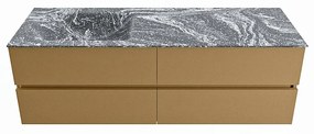 Mondiaz Vica DLux badmeubel 150cm oro 4 lades met wastafel lava links zonder kraangat