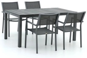 Bellagio Roma/Fidenza 160cm dining tuinset 5-delig stapelbaar